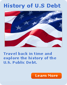 History of U.S. Debt Travel back in time and explore the history of the U.S. Public Debt. Learn More